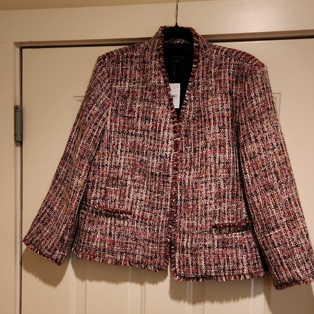 Ann Taylor Multicolor Tweed Blazer